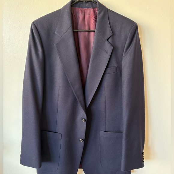 Vintage Navy Blue Wool Blazer - Picture 1 of 6